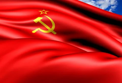 Flag of the soviet union Stock Illustration