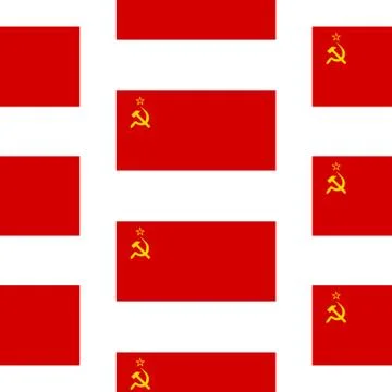 Flag of the Soviet Union seamless pattern Stock Illustration