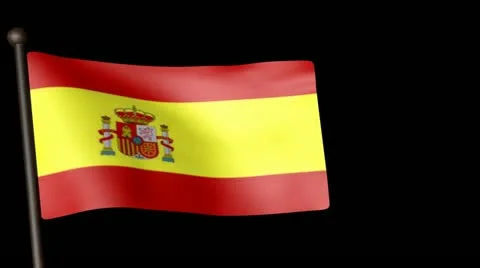 Flag Spain 25fps Stock Footage 12653680