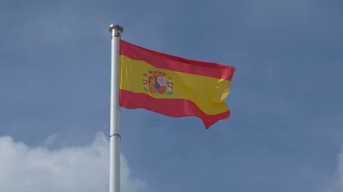 Flag of Spain 4k 2 Stock Footage 96269567