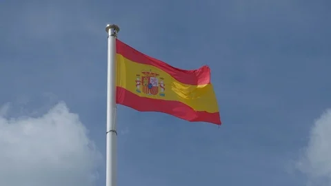Flag of Spain 4k Video stock 96269599