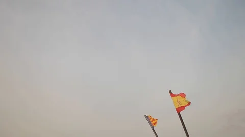Flag of Spain and Valencia 動画素材 109549764