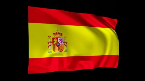The flag of Spain animation Stock Footage 147257880
