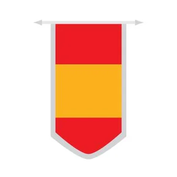 Flag of Spain on a banner Ilustração Stock