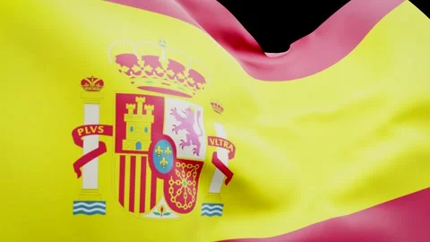Flag of Spain blowing in the wind Stock-Footage 160437231