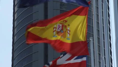 Flag spain Stock Footage 8969029