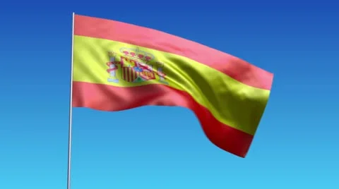 Flag of Spain Stock Footage 10820972