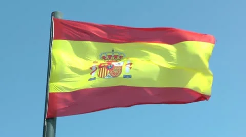 Flag of Spain Stock Footage 11343823