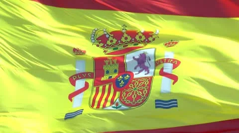 The Flag of Spain Stock Footage 11365241