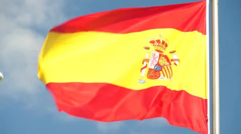 The flag of Spain Video stock 24923798