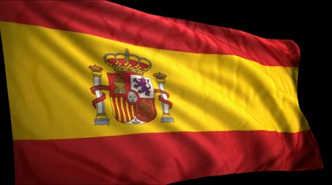 Flag Spain Stock Footage 36942035