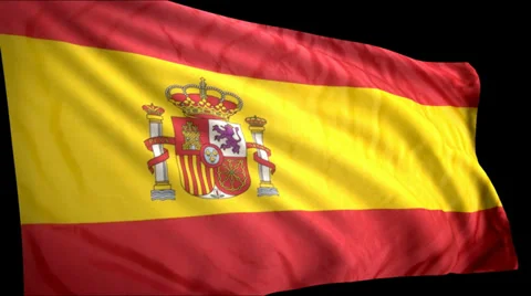 Flag Spain Stock Footage 37664111