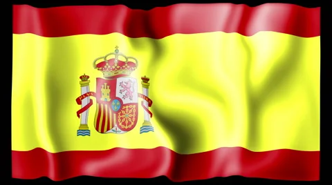 Flag of Spain Stock Footage 46449873
