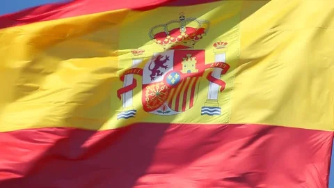 Flag of Spain Stock Footage 76520728