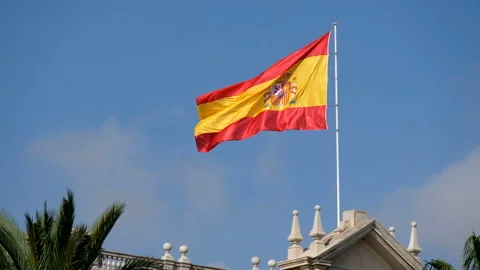 Flag of Spain Stock Footage 85704038