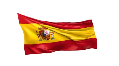 Flag of Spain Stock Footage 89615766