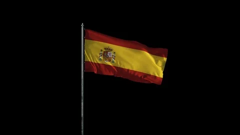 Flag of Spain Stock Footage 102957471