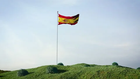 Flag of Spain Stock Footage 168274139