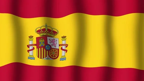 Flag of Spain Stock Footage 175856647