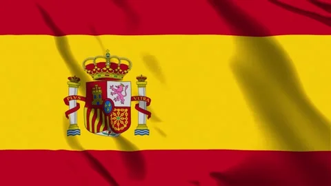 The Flag of Spain Stock Footage 242805477