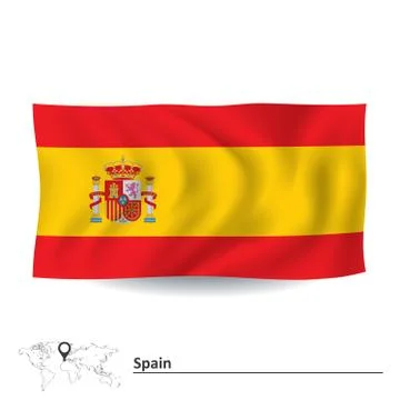 Flag of Spain Illustrazione stock