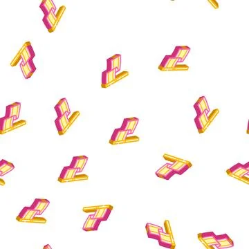 Flag spain isometric icon seamless pattern Illustrazione stock