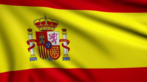 Flag Spain looping Video stock 25320071