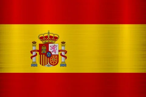 Flag spain metal texture Illustrazione stock