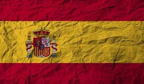 Flag of Spain with old texture. Stock Illustration