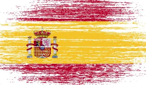 Flag of Spain with old texture. Stock Illustration