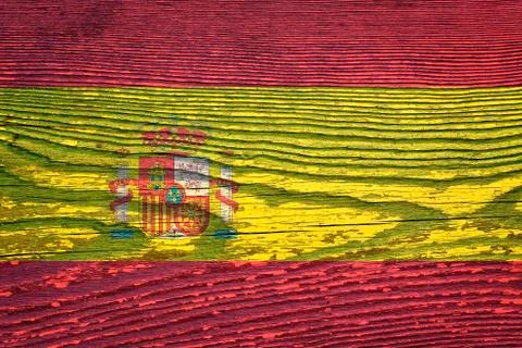 The flag of Spain Stock Photos