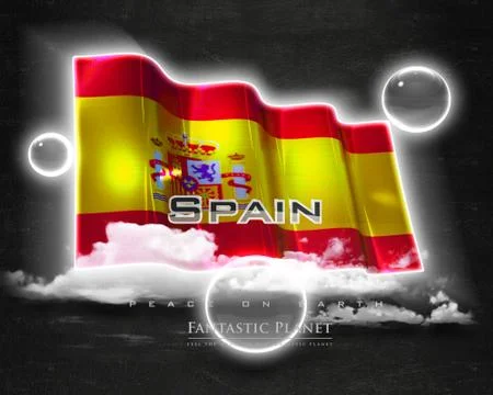 Flag Spain quality designer flag Stock Illustration