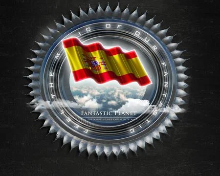 Flag Spain quality designer flag Illustration