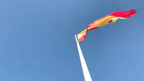 Flag of Spain waving 스톡 동영상 107444188