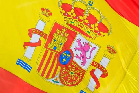 Flag of spain waving in the wind Stock Illustration