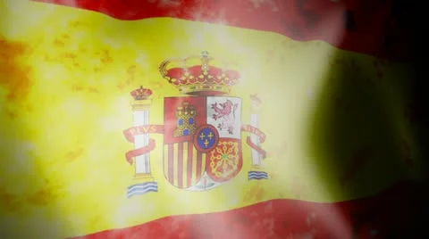 Flag of spain witg noise Vidéo 12433376