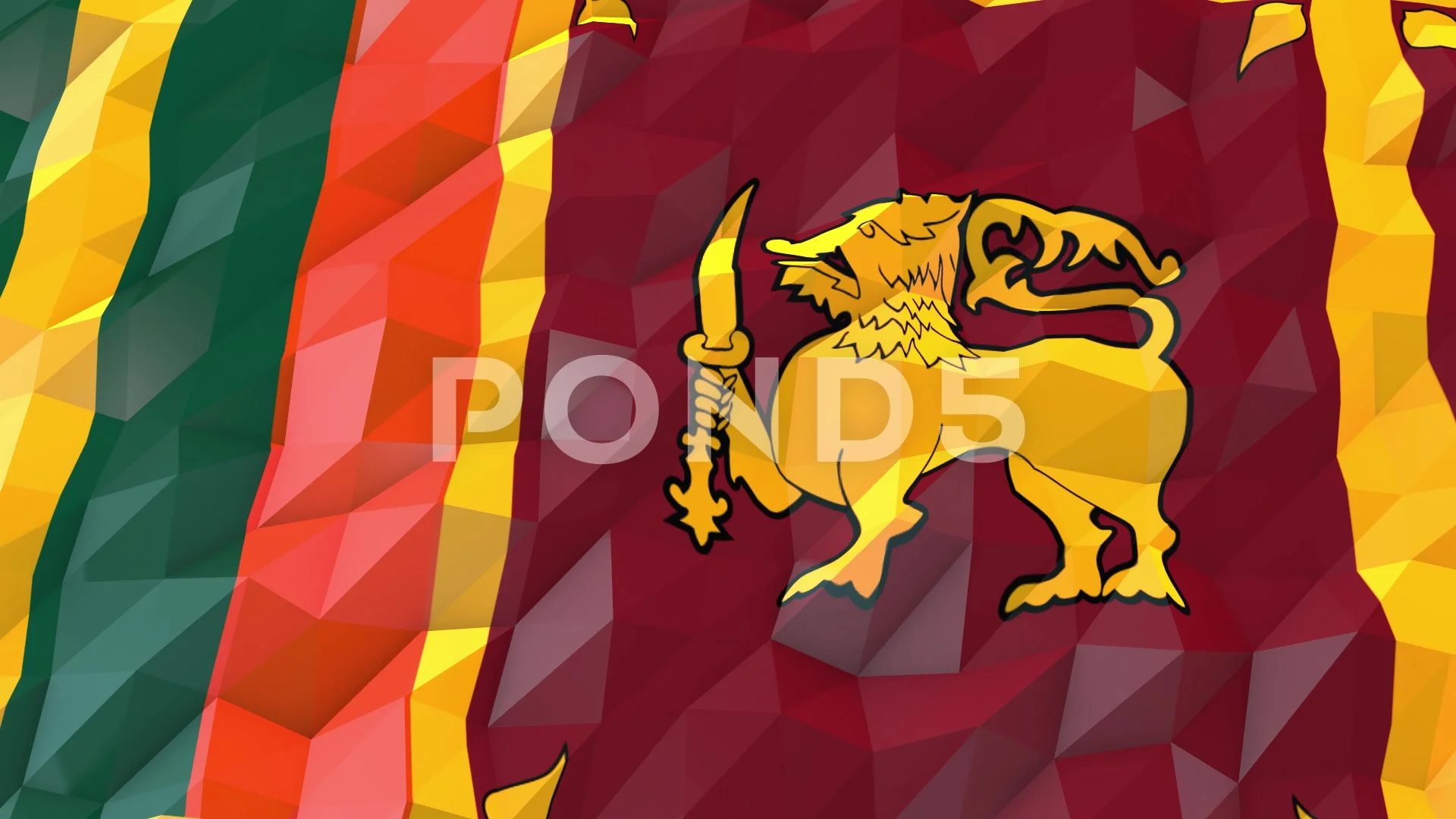 Flag Of Sri Lanka 3d Wallpaper Illustration Video 66397810