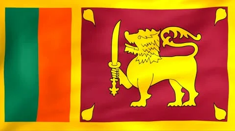 Flag Of Sri Lanka Video stock 11355938