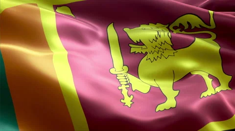 Flag Sri Lanka Video stock 47778883