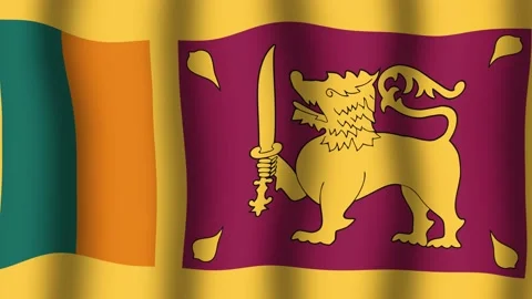 Flag of Sri Lanka Stock Footage 175856825