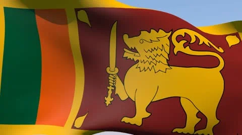 Flag of Sri Lanka HD Stock Footage 14811682