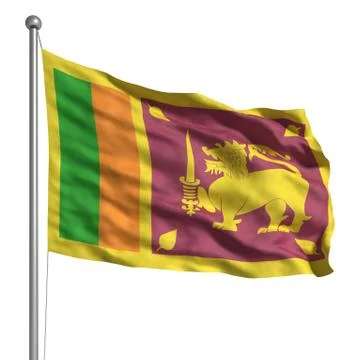 Flag of sri lanka Stock Illustration