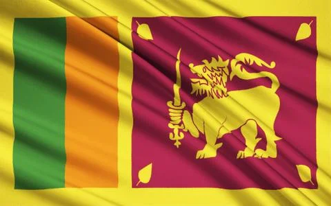 Flag of Sri Lanka Stock Illustration