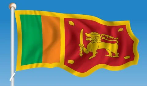 Flag of Sri Lanka Stock Illustration