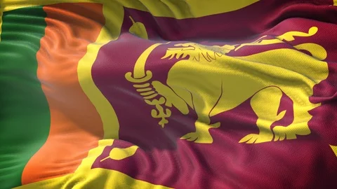 Flag of Sri Lanka Loop Stock Footage 103418791
