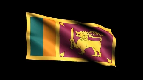 Flag of SriLanka 스톡 동영상 127438040