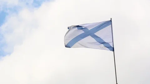 The flag of St. Andrew Stock Footage 107396755