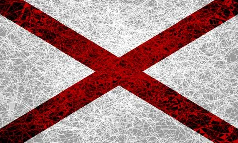 Flag of St Patrick. Stock Illustration