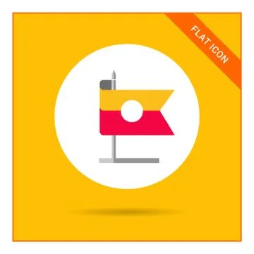 Flag on stand Illustrazione stock