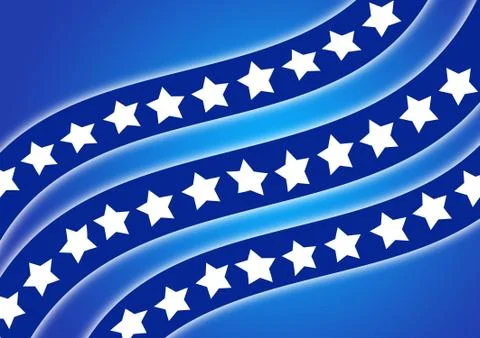 Flag, star with blue background Stock-Illustration